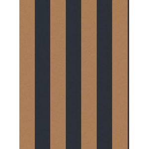 behang strepen bruin 53 cm x 10.05 m - van Sanders & Sanders