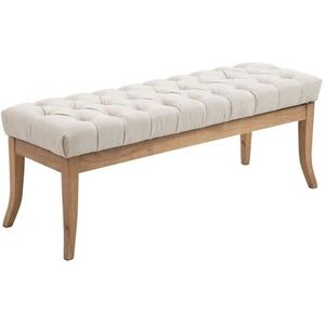 CLP Ramses Bank - Stof, Kleur:creme, Maat:120 cm