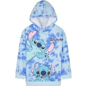 Disney Stitch sweatshirt met capuchon voor meisjes en tieners T-shirt hoodie pullover tie-dye kleding meisjes Stitch geschenken kinderen, blauw, batik, 9-10 Jaar