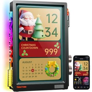 Divoom Times Frame Digitale fotolijst met 10,1 inch IPS-display, wifi en app voor foto's en video's, 64 GB geheugen, diavoorstelling, cadeau-idee voor ouders en grootouders (zwart)