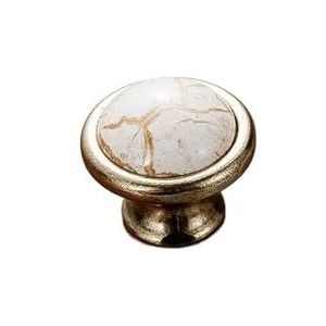 Europese marmeren kast keramische handgreep handstijl retro enkel gat lade kast deurklink kledingkast deurklink (maat : 3006 enkel gat geel marmer)
