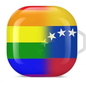 LGBT Pride Venezuela Vlag Oordopjes Hoesje Compatibel met Samsung Hard Shell Beschermhoes Wit-Stijl