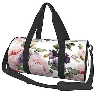 Rose Travel Duffel Bag Waterdichte Opvouwbare Sport Gym Bag Overnight Weekend Tassen Voor Vrouwen Mannen, Zwart, One Size, Zwart, Eén maat