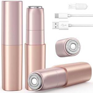 Oplaadbare Gezichtshaarverwijderaar voor Vrouwen: Mini Face Razors for Women, Face Shaver Women with 1 Replacement Heads, for Quick and Gentle Shaving, Upper Lip, Chin and Cheeks, for On the Go