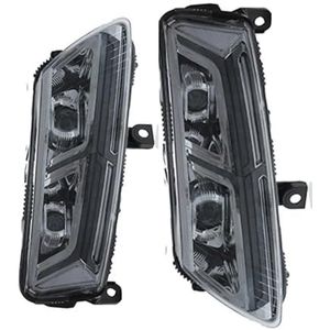 SICOTTON 1 Paar Voor A6 2005-2011 Auto-accessoires Koplampen Koplampmontage LED-koplampen Auto-onderdelen(Zilver,Halogen)