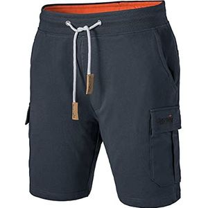 Mount Swiss Cargoshorts voor Heren, Bermuda Shorts Met 6 Zakken en Klittenband of Ritssluiting, Vrijetijds-Cargobroek Kort, in Klassieke Kleuren, Maat S - 6XL, Donkerblauw, M