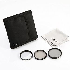 Fotga 46 mm lensfilter accessoireset: instelbare ND, CPL, UV filter + 3-in-1 filterhouder + reinigingsdoekje voor Canon-, Nikon-, Sony-, Pentax-, Olymp Panasonic DSLR-lens