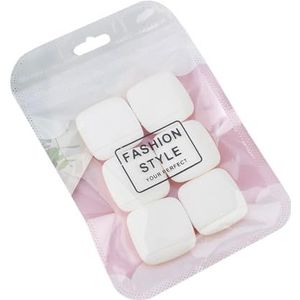 6pcs Zachte Vierkante Duim Make-up Sponzen Bladerdeeg Voor Stijlvolle Gezicht Cosmetische Gemakkelijke Toepassing Geschikt Voor Verschillende Huidtype