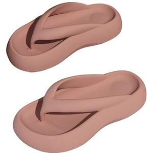 Sandalen, 4cm dikke EVA slippers for dames zomer binnen buiten strand sandalen Pantoffels(Pink,41 EU)