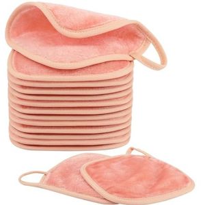 Nineigh 15 stuks make-updoeken, wasbaar, 15 x 15 cm, make-updoekjes van microvezel, herbruikbare make-uppads, wasbaar, microvezel gezichtsreinigingsdoek voor dagelijks gebruik, reizen, erase