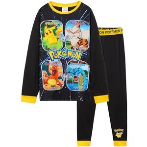 Pokémon Pyjamasets voor jongens en jongeren, lang, PJ's, zacht en ademend, pyjama, Pikachu, kinderen, loungewear, cadeau, anime, cadeau voor jongens