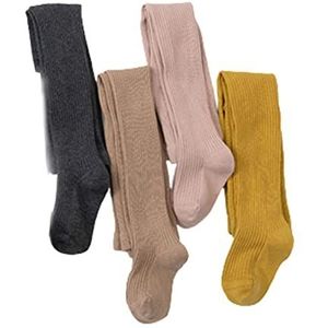 Maillot Meisjes Baby Set Van 2/4, Maillots Voor Kleuter Pasgeboren Kinderen, Zachte Gebreide Riblegging Met Hoge Stretch, Voor 0-6 Jaar (4 Paar-01,0-1 Jaar)