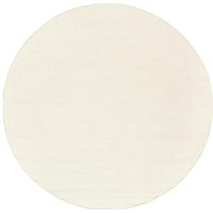 RugVista Handloom flat, Vloerkleed, Kelim Modern, Ø 150 cm, Rond, Laagpolig, Woonkamer, Slaapkamer, Hal, Alleen chemisch reinigen, Care & Fair gecertificeerd, Natural