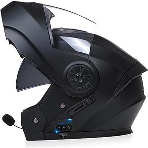 Modulaire motorhelm met geïntegreerde bluetooth, integraal vizier, dubbel vizier, automatisch antwoord, integraalhelm, scooter, Face Racing, ECE-gecertificeerd