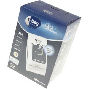 AEG - S-bag Classic Long Performance - Stofzuigerzakken - 12 Stuks - Synthetisch