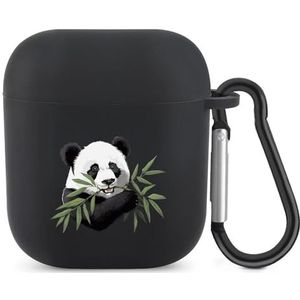 Leuke Panda Leuke Case Voor AirPods 2 & 1 Schokbestendige Beschermende Hoofdtelefoon Gevallen Cover Met Sleutelhanger Voor Mannen Vrouwen