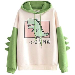 RUNYN Hoodie Dames Sweatshirt Japanse Stijl Kawaii Karikatuur Trui met Capuchon Meisjes Herfst en Winter Pullover voor Feestjes Reizen Dagelijks