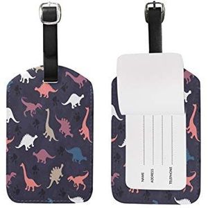 Use4 White Dinosaur Animal Paw Print Luggage Tags Travel Bag Tag Suitcase 1 Piece
