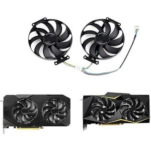 T129215SU Koelventilator voor ASUS GTX 1660 Ti RTX 2070 voor Dual EVO OC grafische kaart FDC10H12S9-C(Black B-Fan)