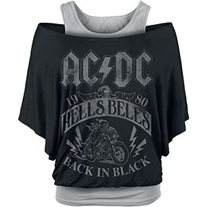 AC/DC Hells Bells 1980 T-shirt zwart-grijs S 95% viscose, 5% elastaan Band merch, Bands