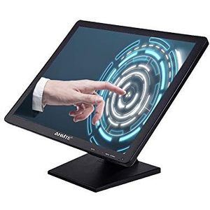 Anmite Touch Monitor Resistive/Capacitance Touchscreen Square screen (19-inch Resistive Touch Monitor Black HDMI/VGA)