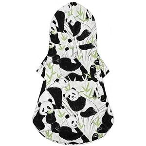 Leuke Panda's En Bamboe Grappige Hond Hoodie Puppy Sweatshirt Doggie Winter Kleding Pet Hooded Kat Jas Jassen