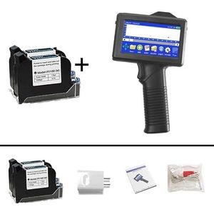 Handheld inkjetprinter, 12.7mm T-shirts Draagbare Printer, QR Bar Batch Code Datum Nummer Logo Vervaldatum, Handheld Inkjet Printer Label Kantoor voor tekst/barcode/logo/QRCode/teller(With 2 ink)