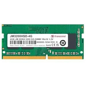 Transcend 4GB DDR4 3200 SO-DIMM 1Rx16 1.2V, RAM, Notebook/Laptop Computer Geheugen - JM3200HSD-4G
