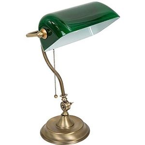 Mexlite Belana bankierslamp - notarislamp - 44 cm hoog - kantelbaar - E27 - brons