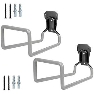Ibenzoa® Slanghouder Wand, 4 Stuks – Metaal, Zwart – Voor Het Ophangen Van Tuinslangen