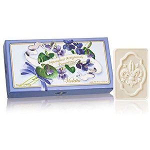 Violette zeep, Zeepset 3 stuks 125g elk, handgemaakte Italiaanse handzeep van Fiorentino