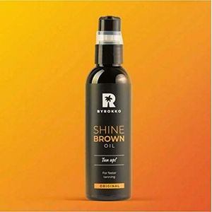 Byrokko Shine Brown FAST bruiningsversnellerolie voor zonnebank en buitenshuis