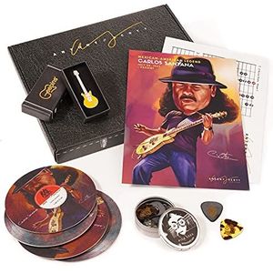 Carlos Santana Gitarist Gift Box Set van Axe Legends | Exclusieve verzamelobjecten voor gitaristen | Inclusief plectrums, spelden, prints, accessoires en les | Een perfect cadeau