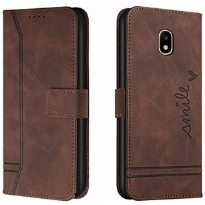 Telefoon Flip Case Cover, Compatibel met Samsung Galaxy J530/J5 2017 Europese versie Wallet Case, schokbestendig TPU beschermhoes, PU lederen telefoonhoes magnetische flip folio lederen tas kaarthoude