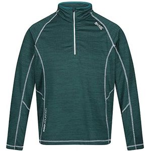 Regatta Heren Yonder Sneldrogende Zip Neck Lange Mouw Grid Jersey T-Shirts/Polo's/Vesten, Pacific Groen, L