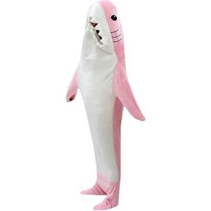 Voihamy Shark Onesie Blankets | Haai-deken om aan te trekken | Draagbare haai-deken | Haai Pyjama Jumpsuit | Eendelige haai-deken | superzachte haai flanellen pyjama voor volwassenen en kinderen,