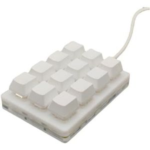 Tityvirnix Toetsenbord K12 Mechanische Numpad Backlight USB Muis Toetsenbord Multifunctionele Comfortabele Touch Desktop Computer Blauw Blauw Schakelaar