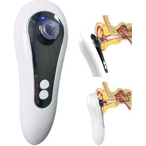 Oordroger voor zwemmen, oplaadbaar, kalmerend apparaat voor het drogen van de oren met warme lucht, compact en draagbaar voor thuis of onderweg, droogmodus + massage-oorreinigingsmodus