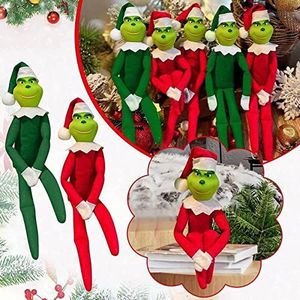 Christmas Grin_ch Plush Doll Toys,Elf On The Shelf Grin_chs Doll,Stuffed Grin_ch Doll Red Green Monster Plush Toy,Christmas Grin_chs Decorations Grinchs Plush Toy For Xmas