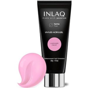 INLAQ® Acryl Gel Nagelgel voor Nagelverlenging – Acryl Polyacrylgel Polygel Verdikking Verbetering Building Natuurlijke Look Verdikkende Builder Versterking Nagel Nail Art – Lavender Frost 30ml