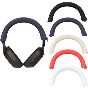 Hoofdtelefoon hoofdband beschermhoes voor Sony WH-1000XM5 hoofdtelefoon hoofdband afdekking met ritssluiting (beige)