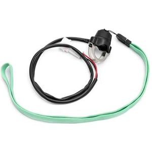 LED Stuurschakelaar Motorfiets Noodstopschakelaar Magnetische Bovenkap Met Polsband Stop AAN UIT(Green)