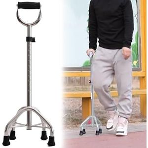 Krukken voor volwassenen, Verstelbare aluminium wandelstok, veelkleurig, 70-93 cm(Silver)