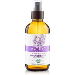 Alteya Organic Lavendel Water Spray 240 ml Glazen Fles - 100% USDA Gecertificeerd Organisch Authentiek Puur Natuurijke Bloem Water