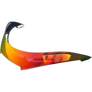 M Toepasbaar op AGV K6 Helm Lens Modificatie Grote Staart Multi-kleur Optioneel Goud Rood Zilver Geplateerd Aurora Rood Blauw Y(Red)