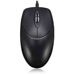 Adesso 3 Knoppen Desktop PS/2 Optische Scroll Muis, Zwart