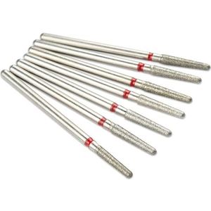 Nagelschuurkop, 7 stuks veelkleurige diamantnagelboortjes for manicure(Brown)