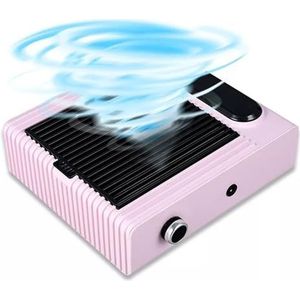 180W krachtige nagelstofzuiger for manicure en pedicure met verwijderbaar filter, verstelbare nagelstofafzuiger, nagelsalongereedschap(Pink)