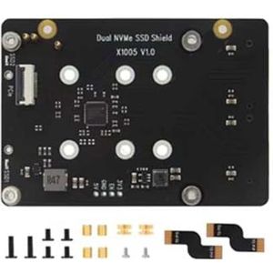SELVFZ X1005 Dubbele NVMe Solid Disk Uitbreidingskaart Hoge Prestaties Opslag Oplossing Met LED Iight NVMe Dubbele Solid Disk Adapter Board HAT