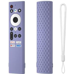 voor Skyworth 55Q20 TC9010 TC9012 RHA-T2 Afstandsbediening Siliconen Hoesje Beschermhoes Hoes Hoes Hoes Voor Kodak CAPRO Serie 4K Ultra HD LED TV Afstandsbediening (Lavender Grijs)